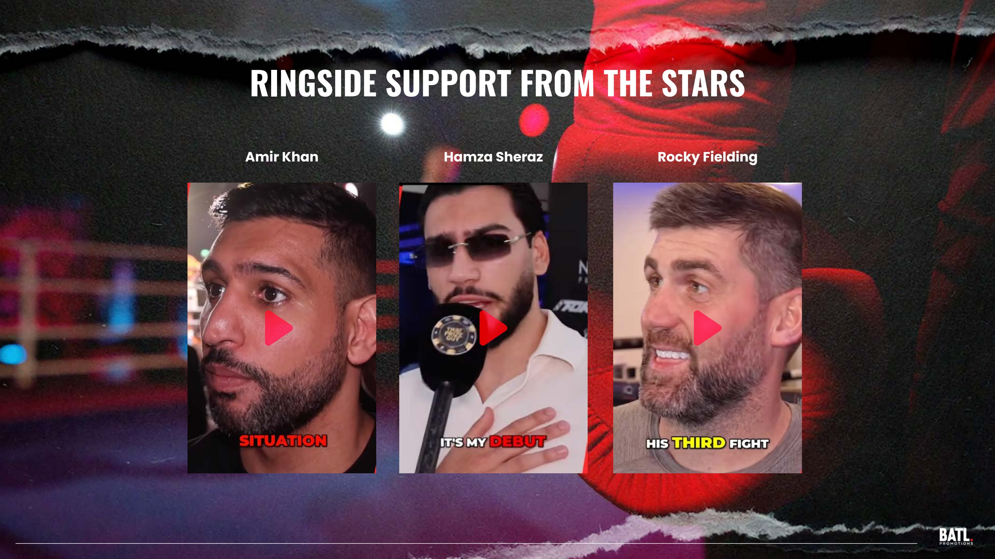 Ringside support from the stars